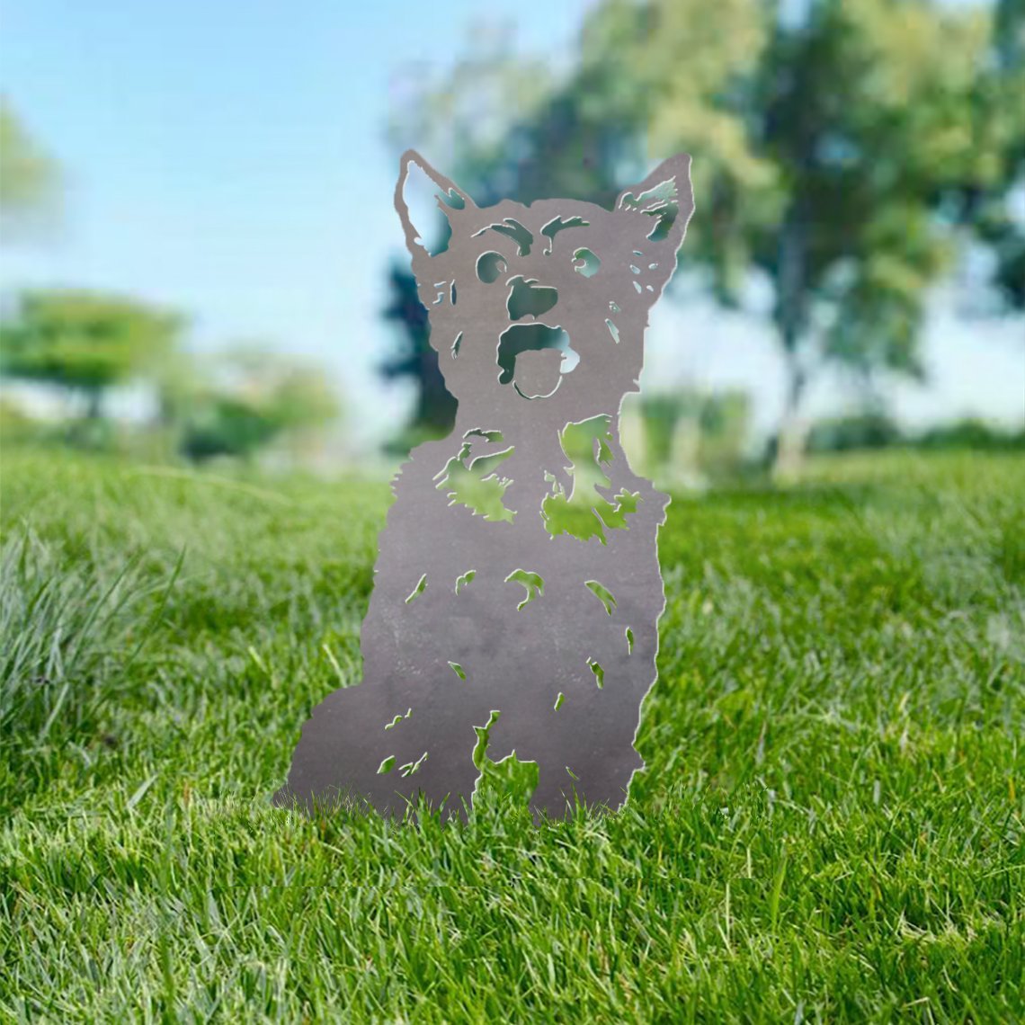 Yorkshire Terrier Metal Silhouette